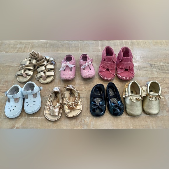 Stride Rite | Shoes | 7 Baby Girl Toddler Moccasin Shoes Sandals Slide ...